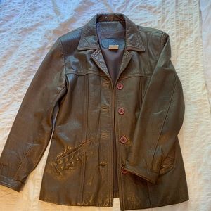Vintage brown leather jacket